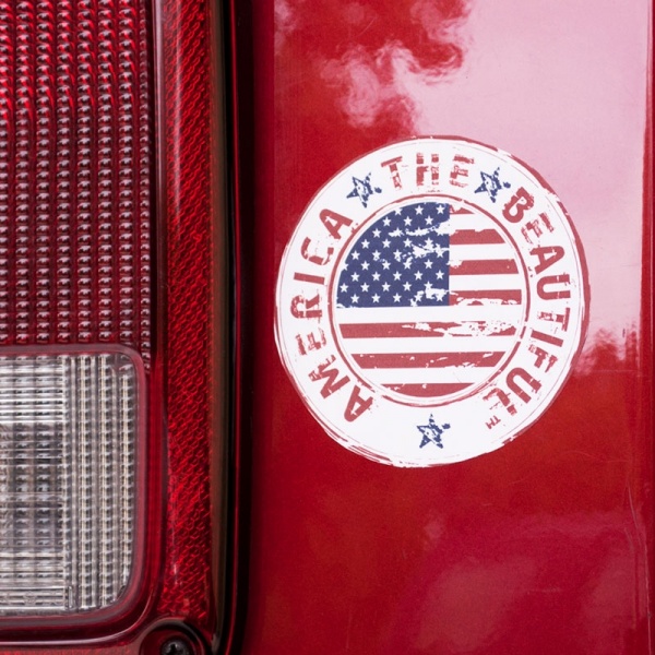 Surf Washed<sup>®</sup> Weathered American Flag Sticker